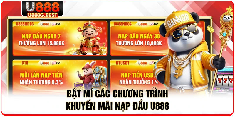 Bật mí các chương trình khuyến mãi nạp đầu U888