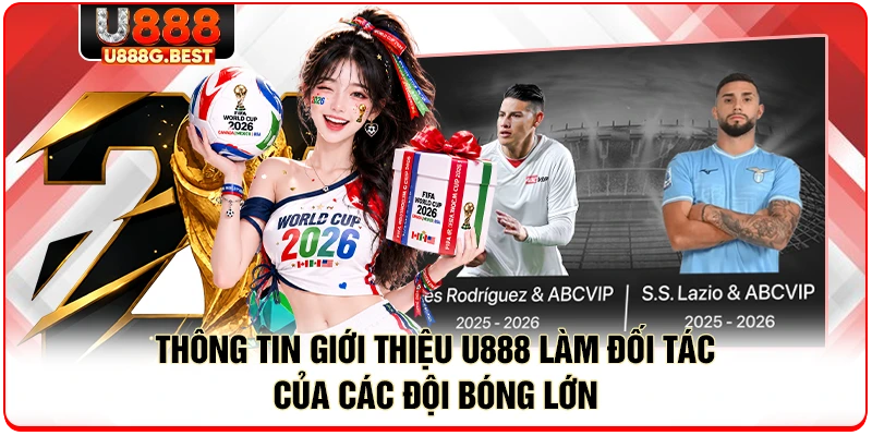 Thông tin giới thiệu U888 làm đối tác của các đội bóng lớn 